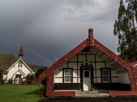 Poutama and Pepara Church, Koriniti Marae, Whanganui River, New